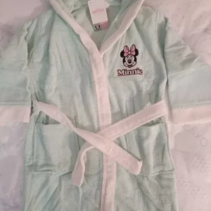 Детски халат за баня «Minnie Heart Mint» - памук, възраст 11-12г.