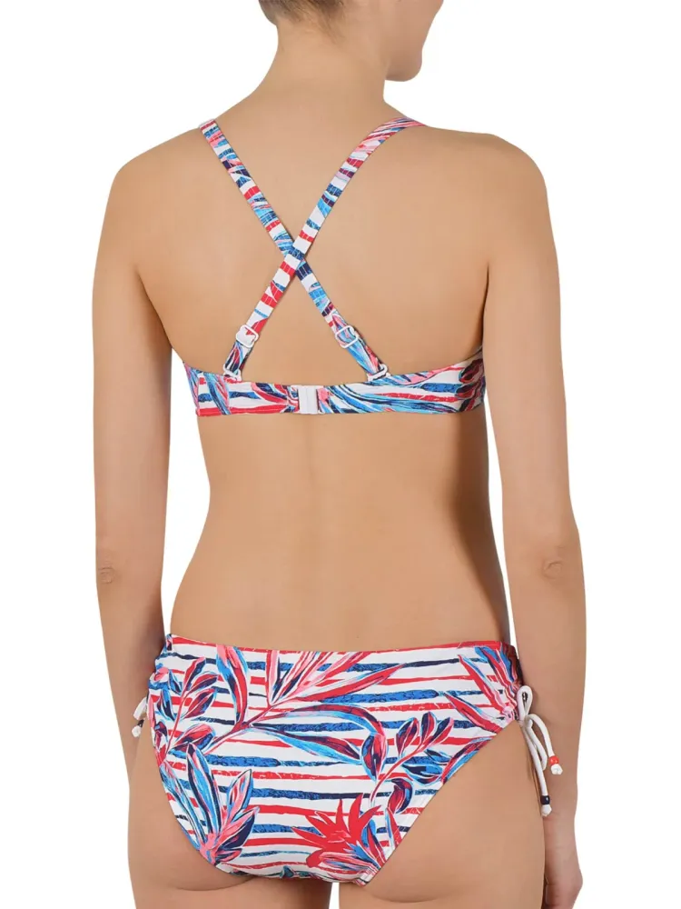 Дамски бански комплект Naturana Floral & Stripe