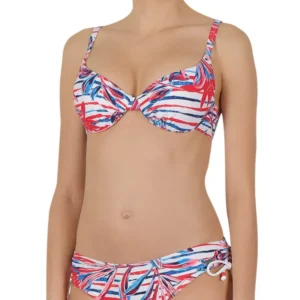 Дамски бански комплект Naturana Floral & Stripe
