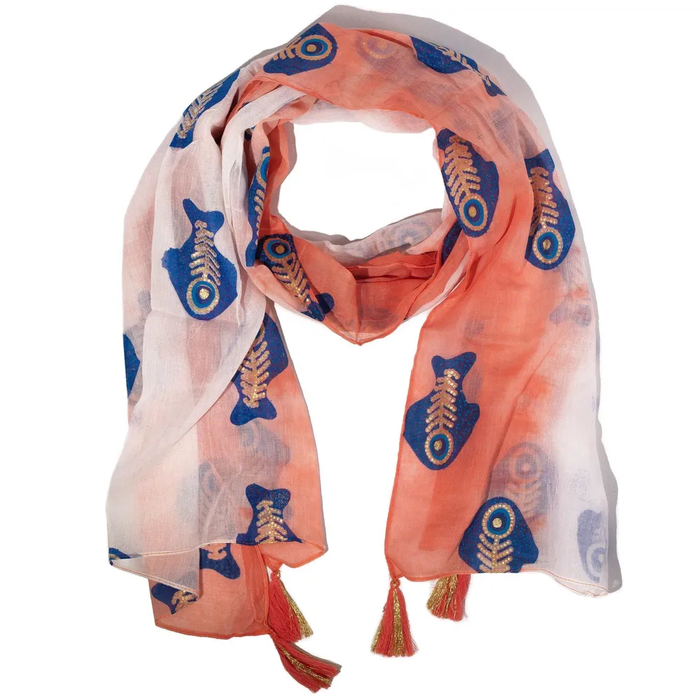Шал Nomad Sari Aqua Fish – Коралов (180x50см)