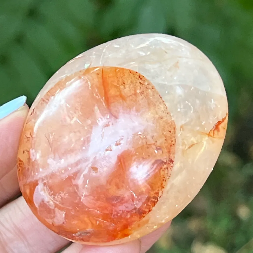 Palmstone кварц червен хематоид Мадагаскар m6, кварц на огъня