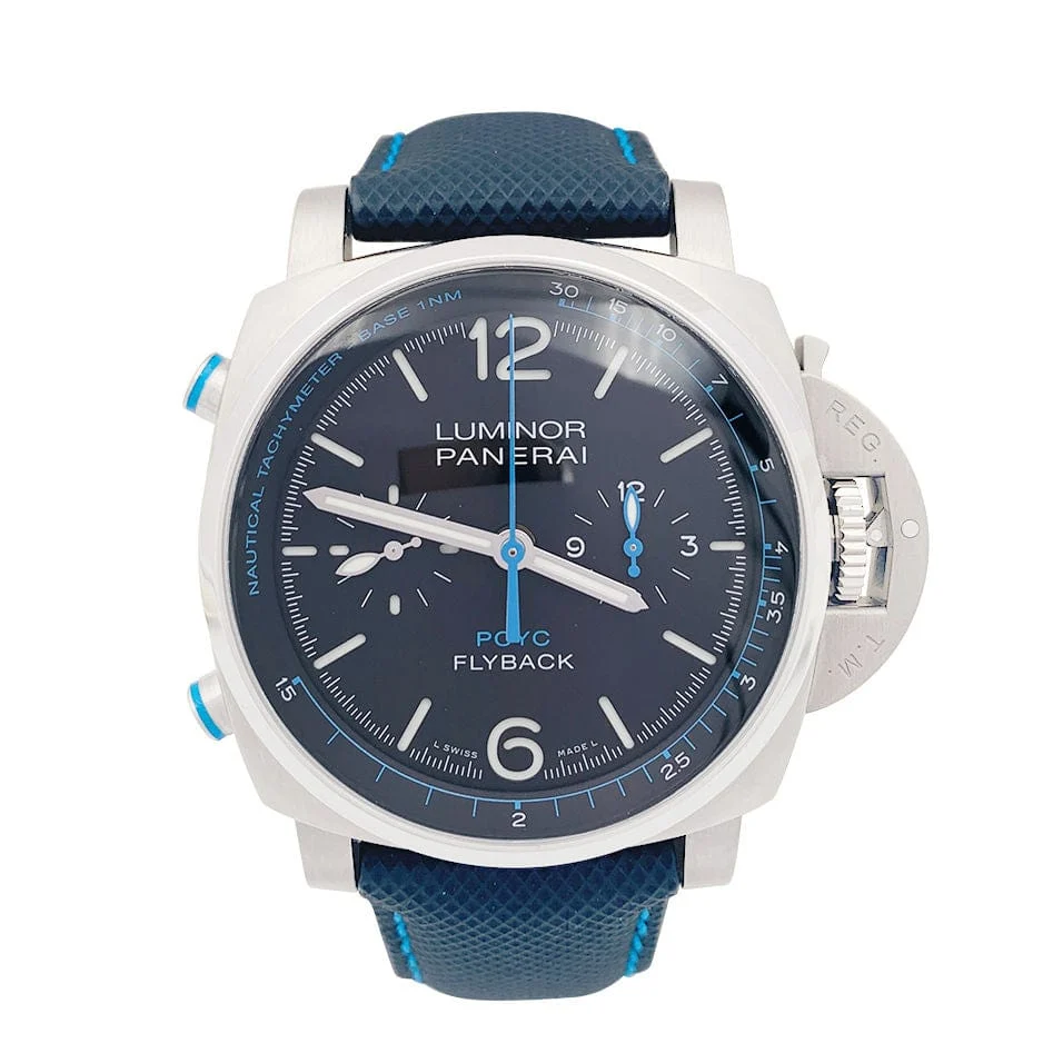 Часовник Panerai, "Luminor PCYC Flyback", титан, кожа.