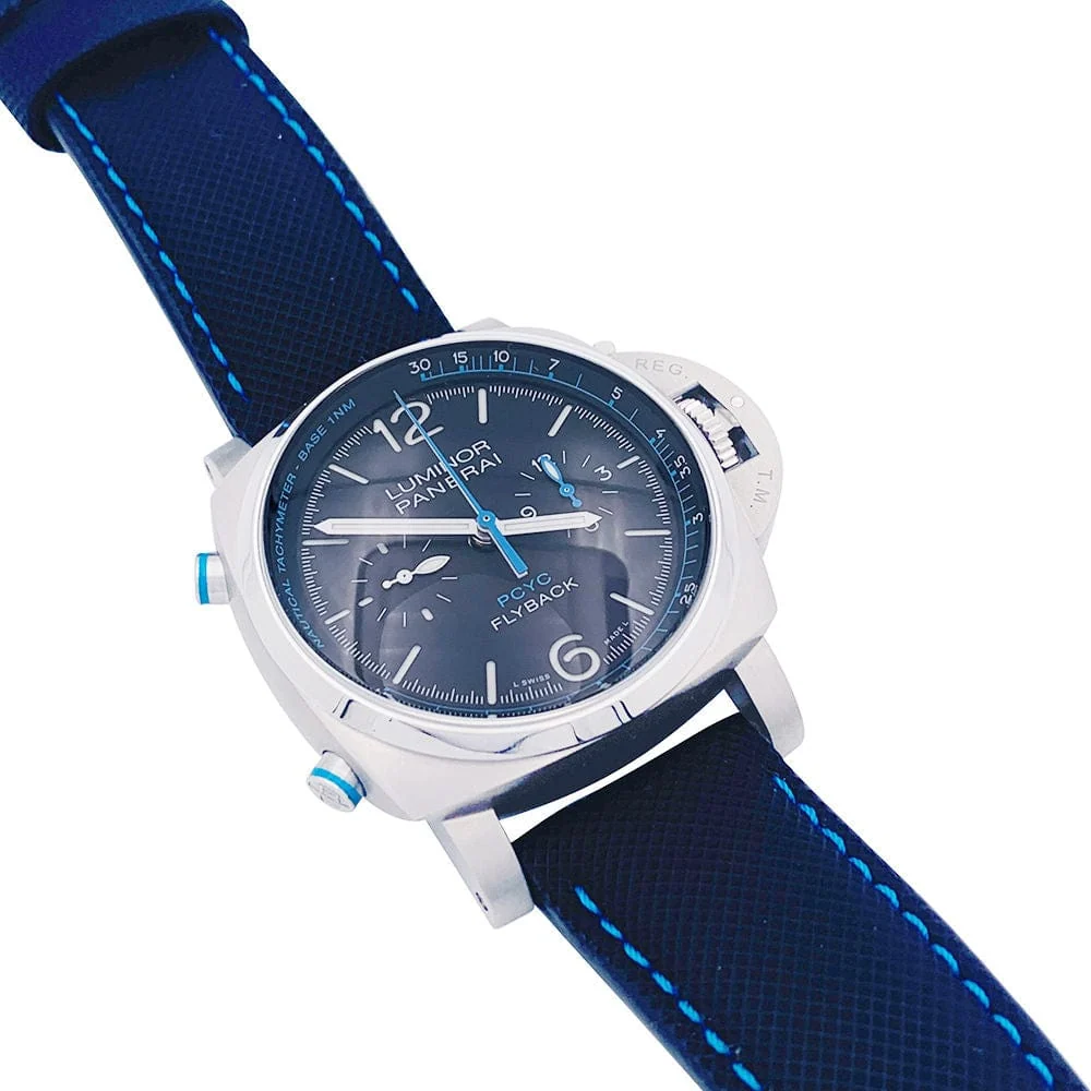 Часовник Panerai, "Luminor PCYC Flyback", титан, кожа.