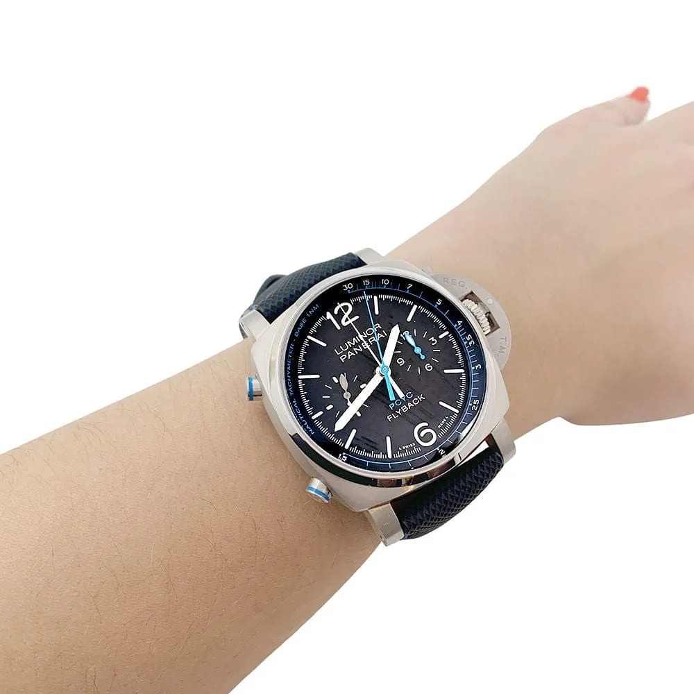 Часовник Panerai, "Luminor PCYC Flyback", титан, кожа.