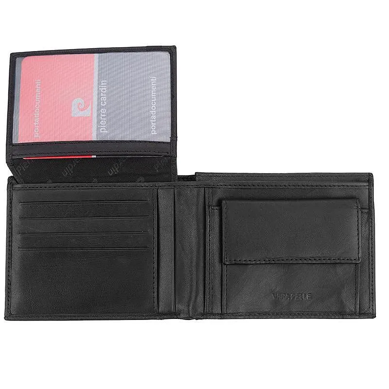 PCL02085 Мъжки черен портфейл Pierre Cardin
