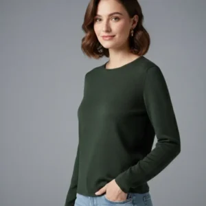 Дамски зимен пуловер от кашмир Perfect Cashmere, тъмно зелен