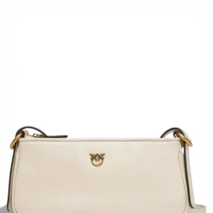Pinko Half Moon Leather Bag Love Birds Logo