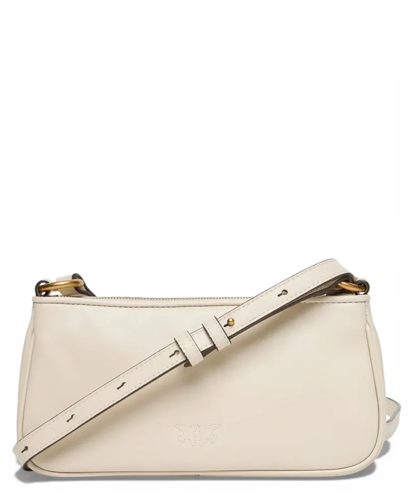 Pinko Half Moon Leather Bag Love Birds Logo