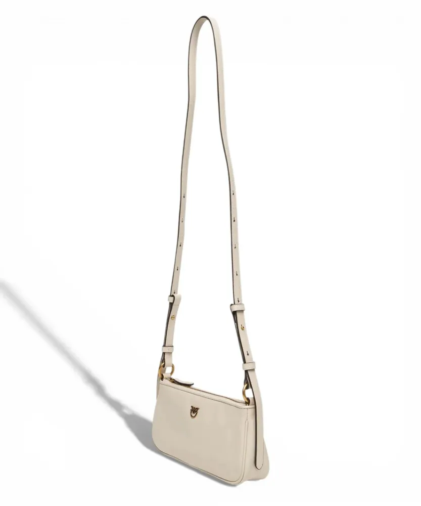 Pinko Half Moon Leather Bag Love Birds Logo