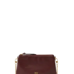 PINKO Mini Double Bag Leather Shoulder Strap