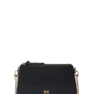 PINKO Mini Double Bag Leather Shoulder Strap