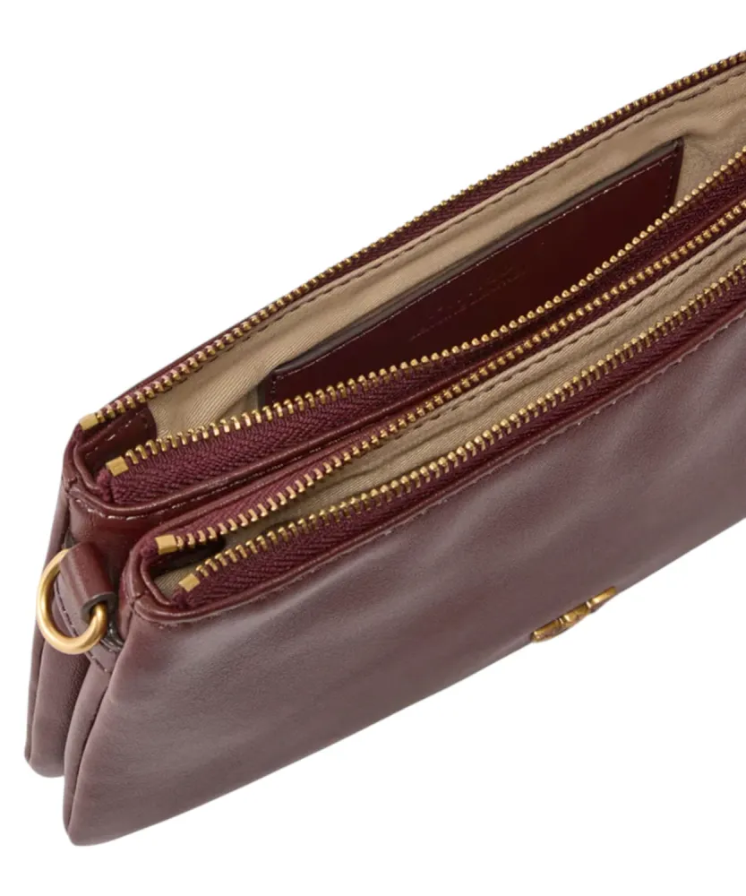 PINKO Mini Double Bag Leather Shoulder Strap