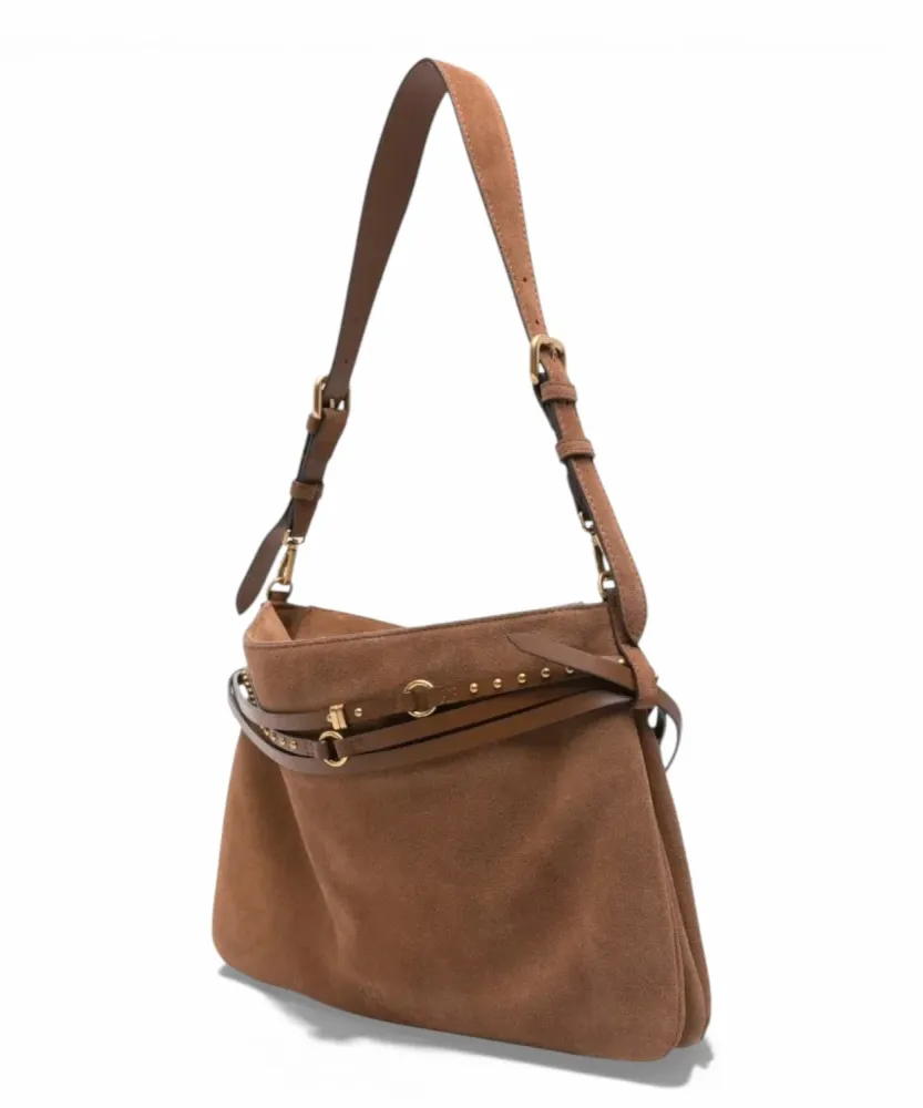 PINKO Suede Belt Shoulder Bag