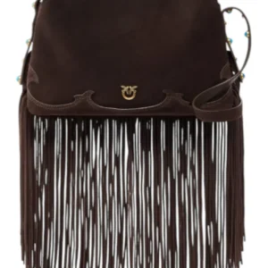 Pinko Triplet Mini Bag Suede Fringes