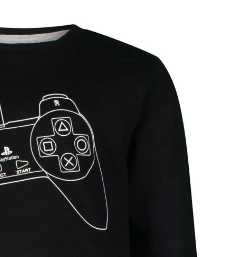 Блуза с дълъг ръкав PlayStation, Черна, размер 116