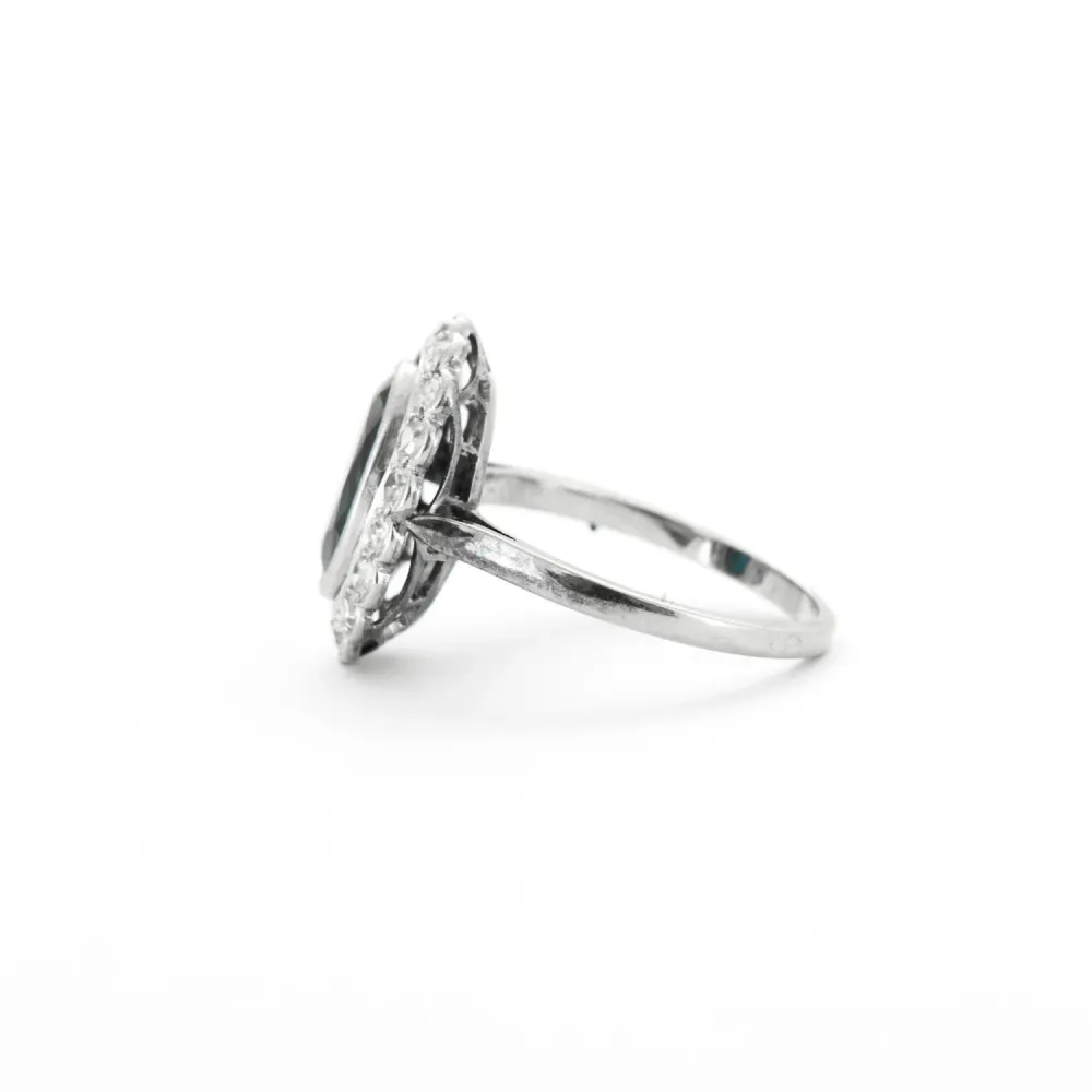 Пръстен с диамант Pompadour Art Deco Sapphire
