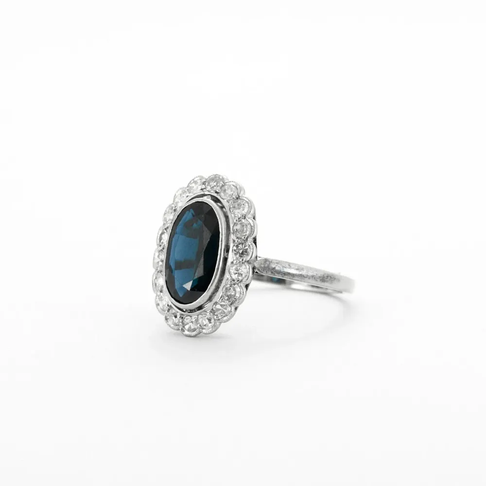 Пръстен с диамант Pompadour Art Deco Sapphire