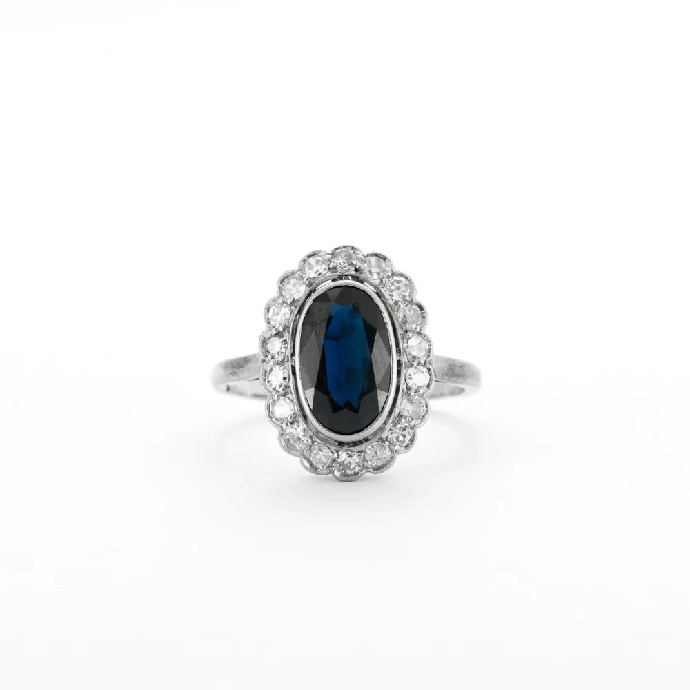 Пръстен с диамант Pompadour Art Deco Sapphire