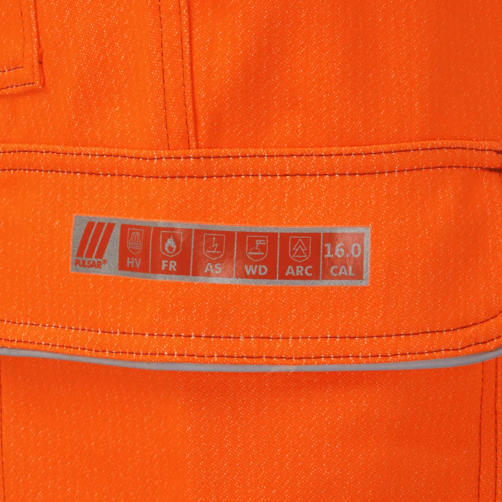 Pulsar Electric Arc Flash & Fire Retardant Antistatic Hi Vis Orange Combat Trouser PRARC07 Pulsar Workwear