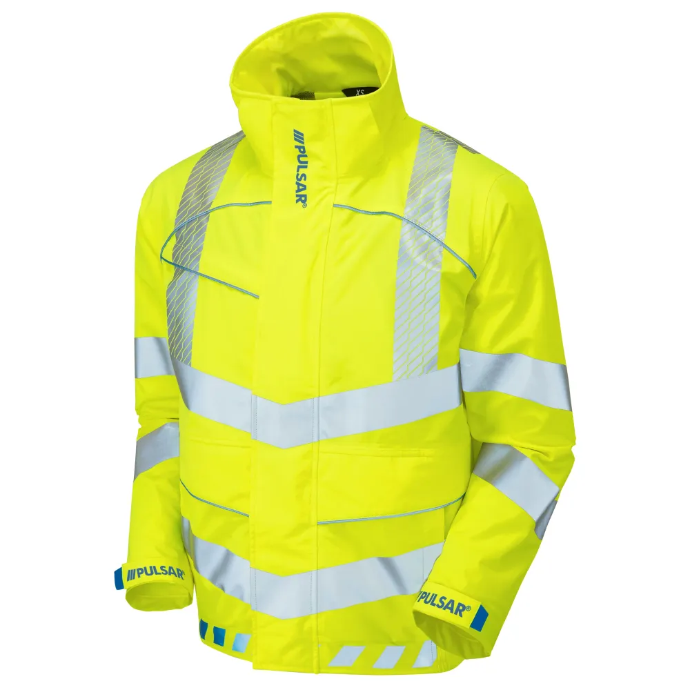 Pulsar Evolution Hi Vis Yellow 3-слойна бомбър яке EVO103 Pulsar Workwear