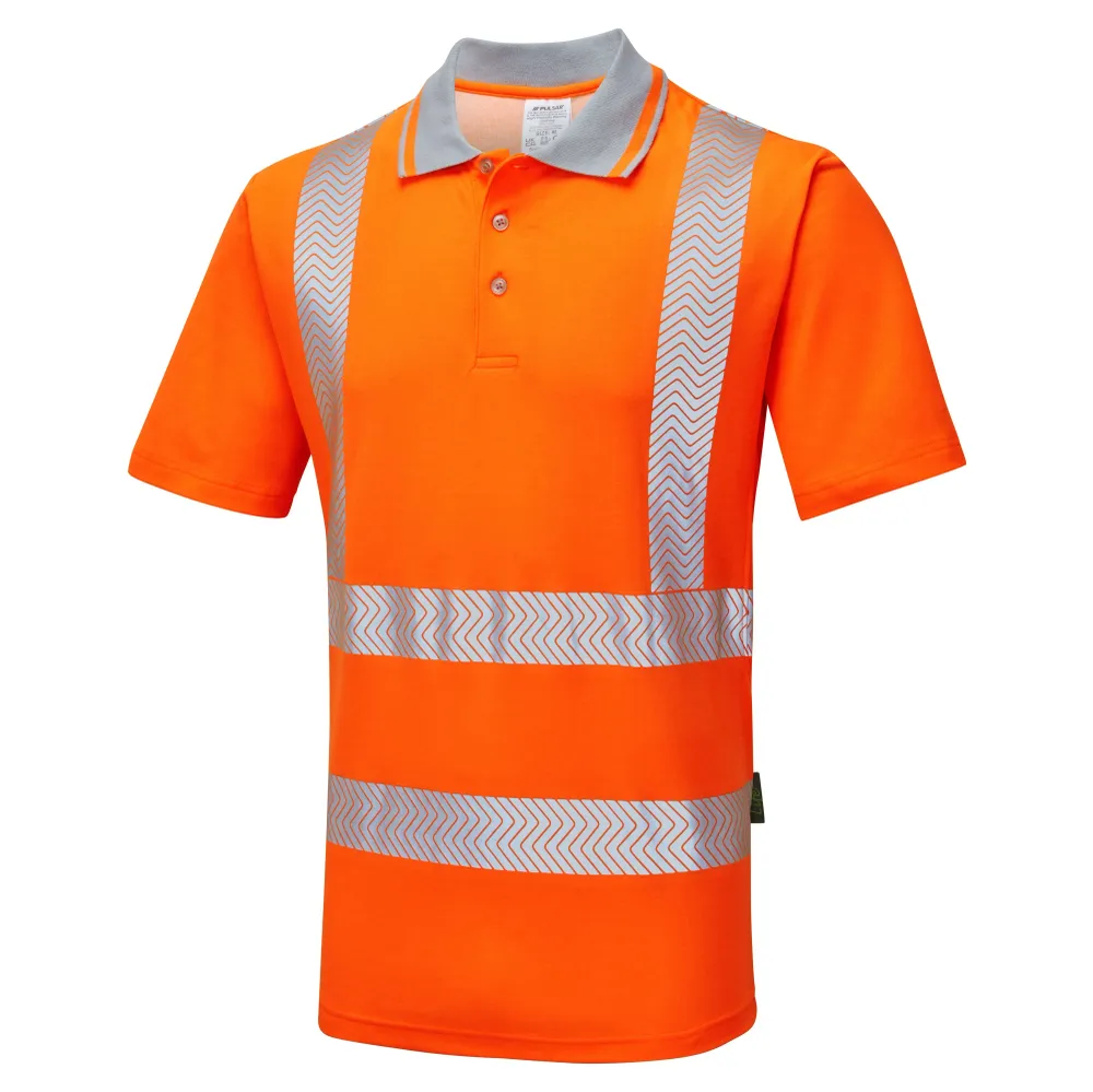 Pulsar Life Мъжка риза с къс ръкав и висока видимост в оранжево LFE924-NB Pulsar Workwear