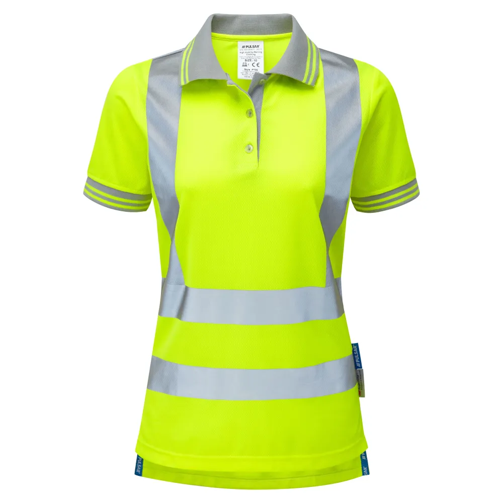 Pulsar Protect Дамска жълта поло блуза с висока видимост P700 Pulsar Workwear