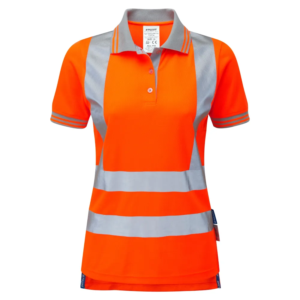 Pulsar Protect Дамска риза с висока видимост в оранжево PR701 Pulsar Workwear
