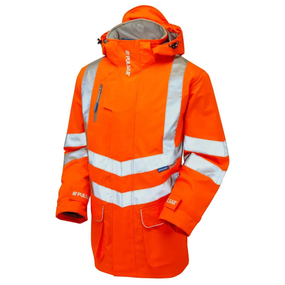 Pulsar Protect Hi Vis Orange Водоустойчиво подплатено палто PR502 Pulsar Workwear