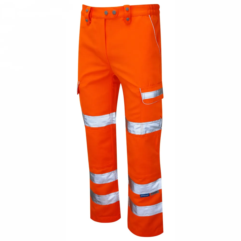 Pulsar Protect Hi Vis Orange Rail Spec Combat Trouser PR336 Pulsar Workwear