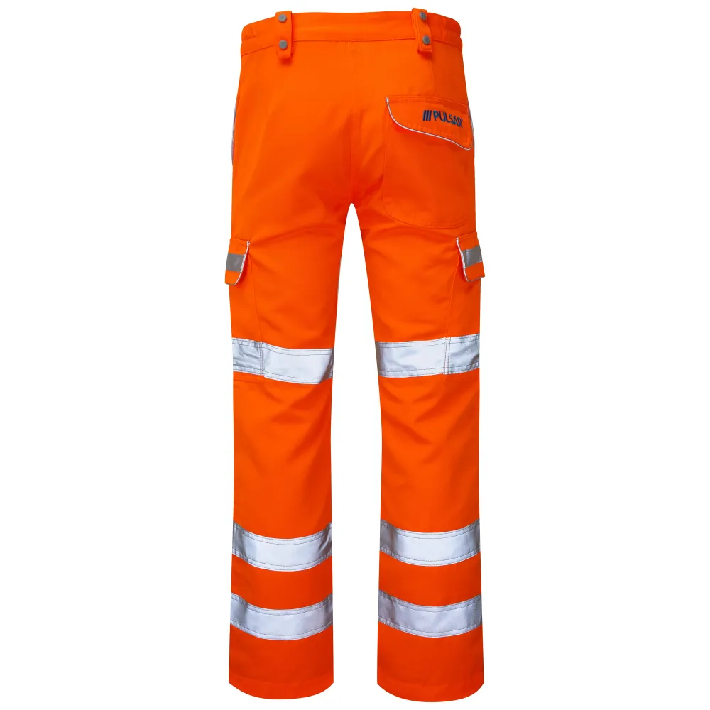 Pulsar Protect Hi Vis Orange Rail Spec Combat Trouser PR336 Pulsar Workwear