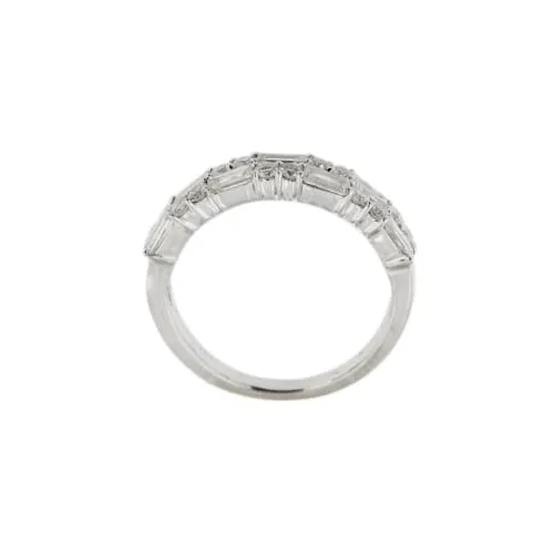 Пръстен тип rivière - Халка от 18-каратово бяло злато и диаманти 0,91 ct