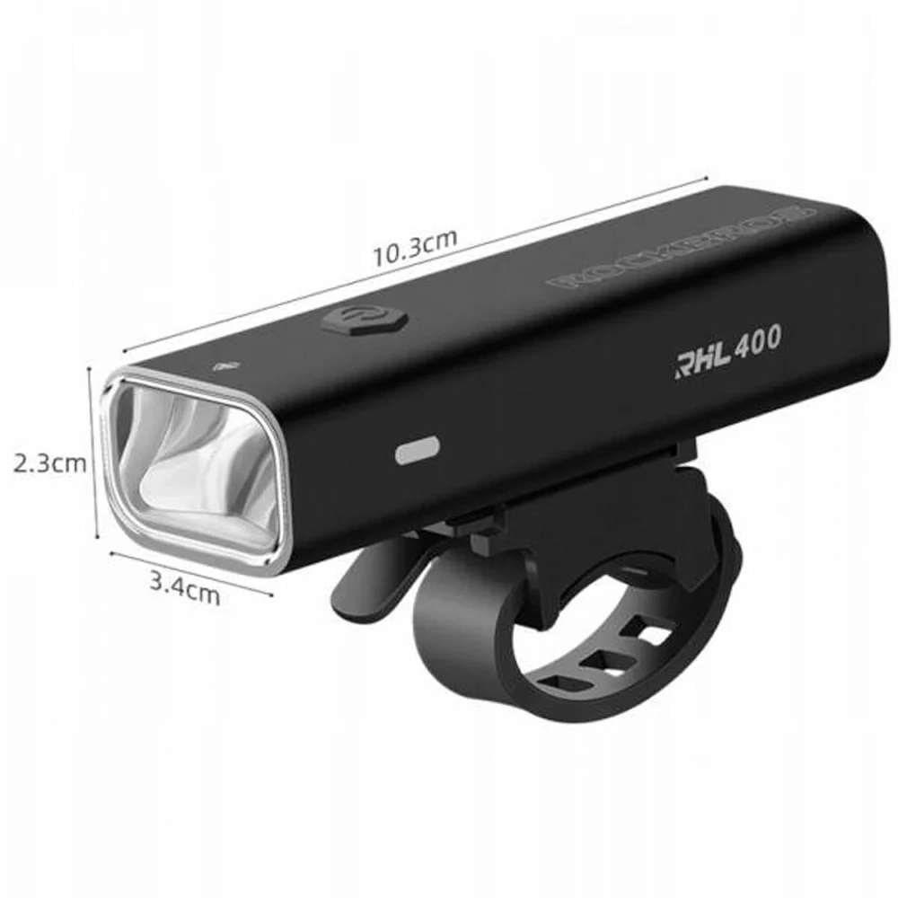Rockbros Предна велосипедна светлина 400 lm + micro USB - USB- кабел