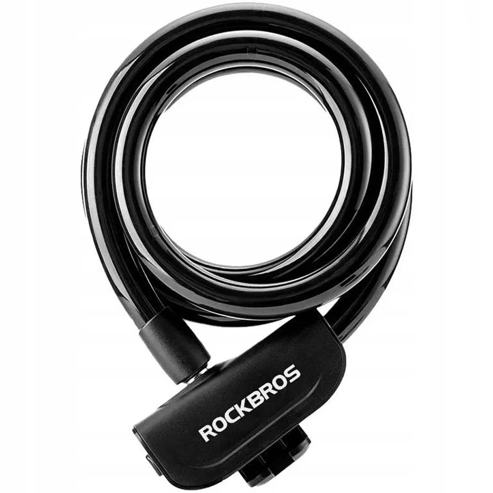 Rockbros велосипедна противокражбена ключалка RKS515-BK с ключ 1,1 м - Черен