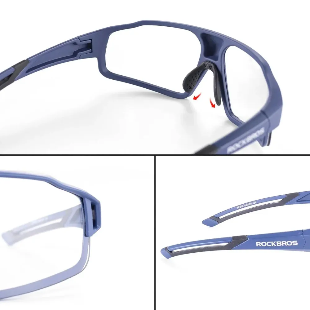 Фотохромни велосипедни очила Rockbros SP216BL UV400 - сини