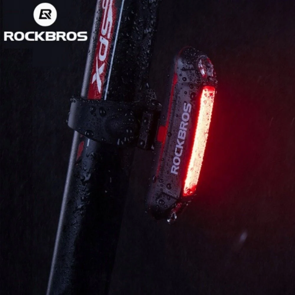 Задна светлина за велосипед ROCKBROS презареждаема с USB за безопасност.