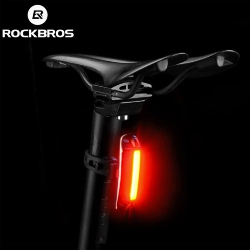 Задна светлина за велосипед ROCKBROS презареждаема с USB за безопасност.