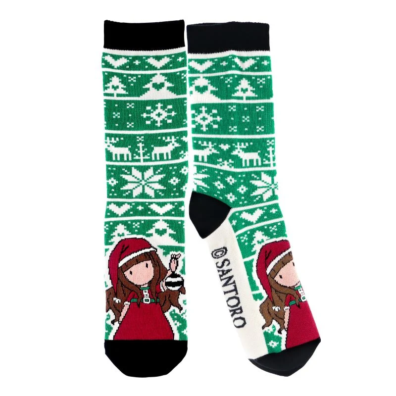 Чорапи в подаръчна кутия Santoro Gorjuss Merry and Bright - Tis Season