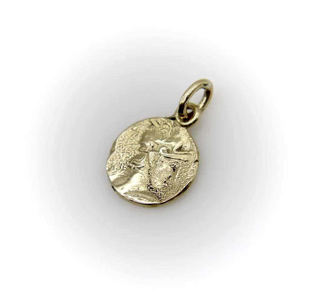 Shiebler - Висулка медальон Ахил воин от 14k злато