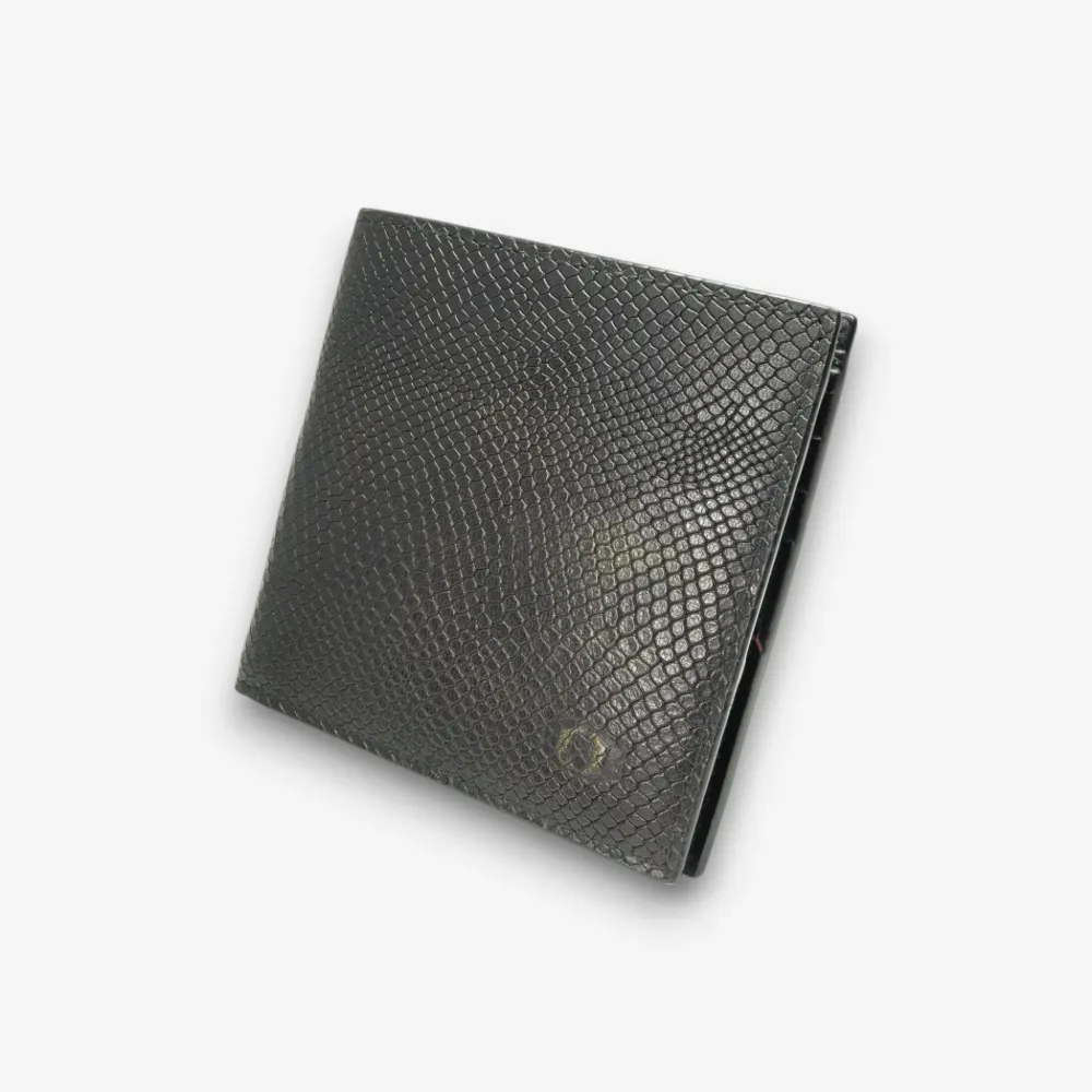 SNAKE EYE - Тънък двоен портфейл 8cc - черен