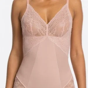 Дамско дантелено боди Spanx, бежово