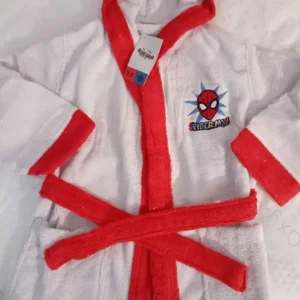 Детски халат за баня «Spiderman Grey» - памук, възраст 11-12г