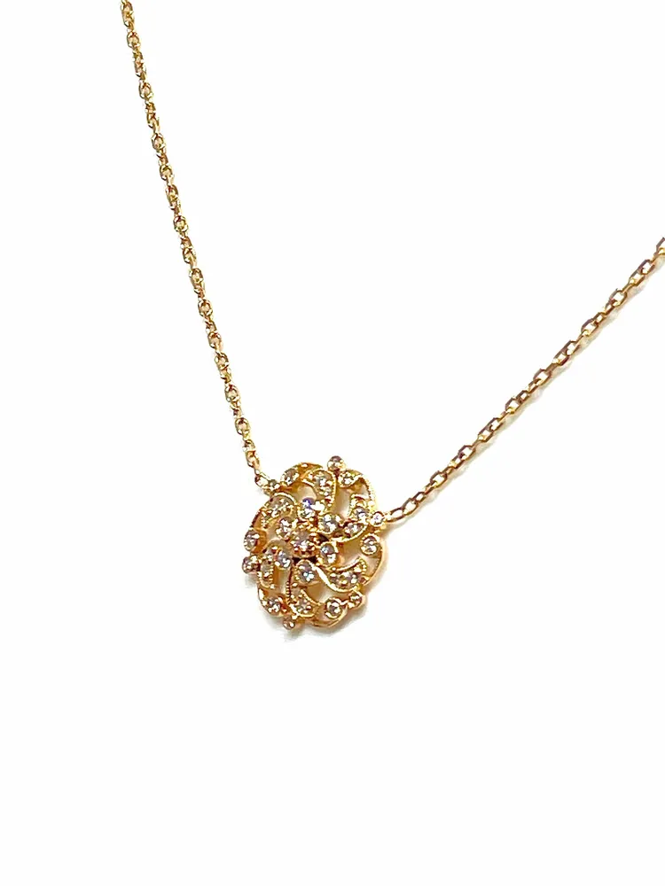 Колие Stone Paris в розово злато и диаманти