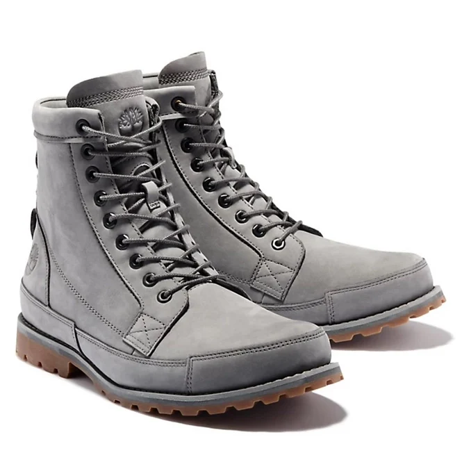 Мъжки боти от естествена кожа Timberland, сиви