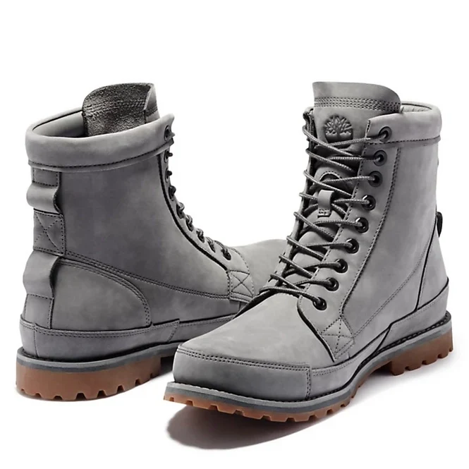 Мъжки боти от естествена кожа Timberland, сиви