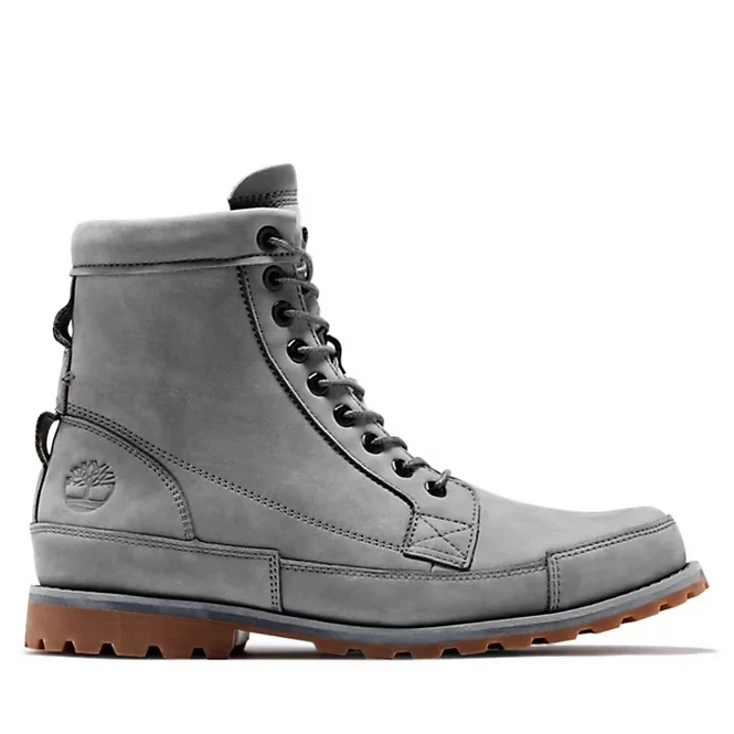 Мъжки боти от естествена кожа Timberland, сиви
