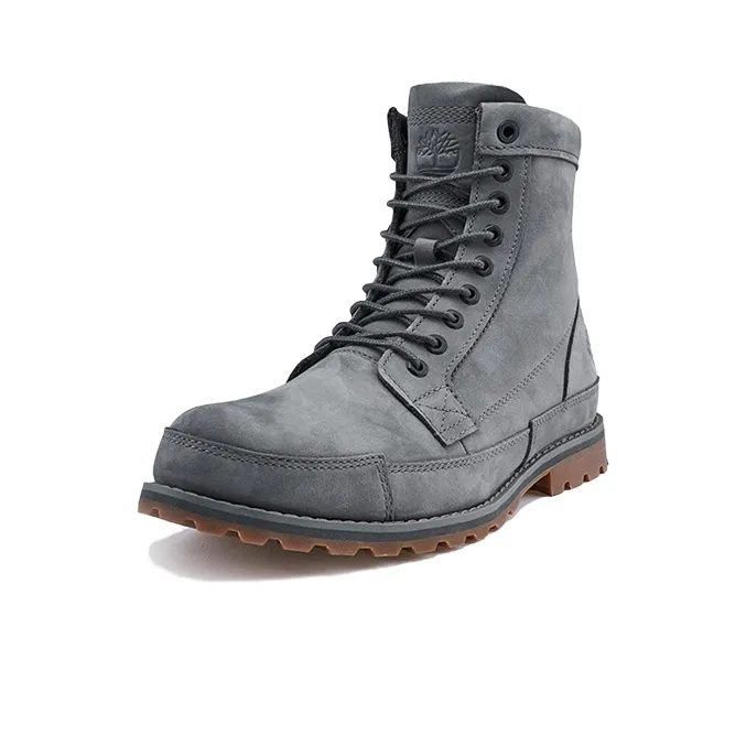 Мъжки боти от естествена кожа Timberland, сиви