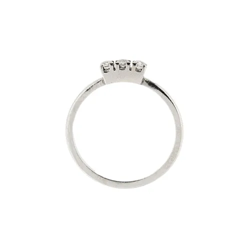 Пръстен trilogy от 18-каратово бяло злато и диаманти 0,12 ct