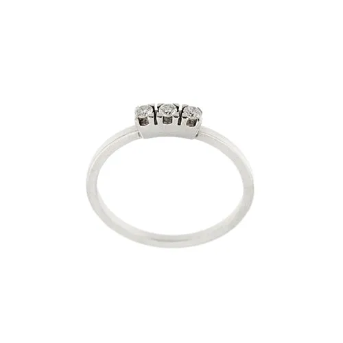 Пръстен trilogy от 18-каратово бяло злато и диаманти 0,12 ct