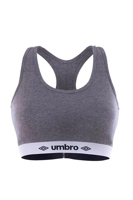 Дамски памучен спортен сутиен Umbro, сив