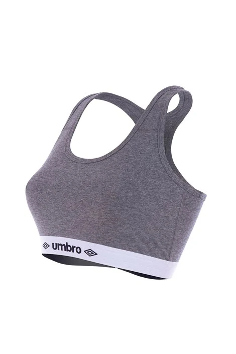 Дамски памучен спортен сутиен Umbro, сив
